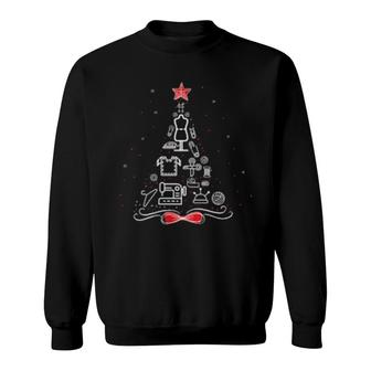 Womens Quilting Sewing Christmas Tree For Sewer Quilter Sweatshirt | Mazezy