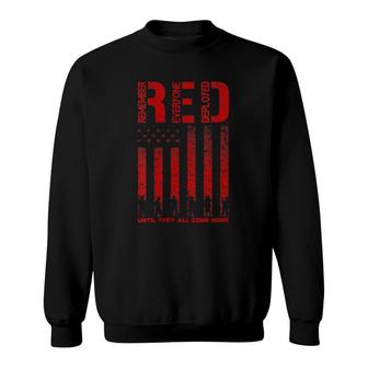 Womens Red Friday Military , Remember Everyone Deployed V-Neck Sweatshirt | Mazezy
