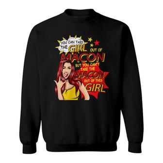 Womens Retro Girl From Macon Comic Style Macon Girl Sweatshirt | Mazezy