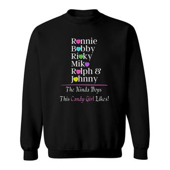 Womens Ronnie Bobby Ricky Mike Ralph & Johnny Boys This Candy Girl V-Neck Sweatshirt - Thegiftio UK