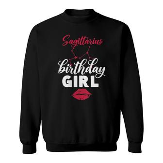 Womens Sagittarius Birthday Girl Sweatshirt | Mazezy