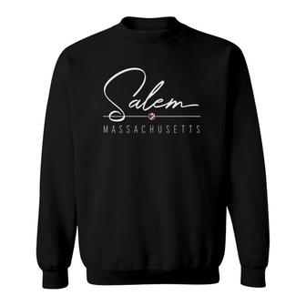 Womens Salem Ma Salem Massachusetts V Neck Sweatshirt | Mazezy