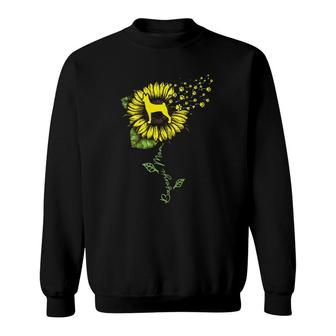 Womens Sunflower Basenji Mom Mom Dog Lover Sweatshirt | Mazezy