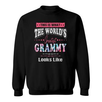 Womens What World's Greatest Grammy Looks Like Mother's Day Sweatshirt | Mazezy