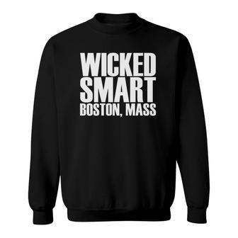 Womens Wicked Smart Boston, Mass Graphic Sweatshirt | Mazezy