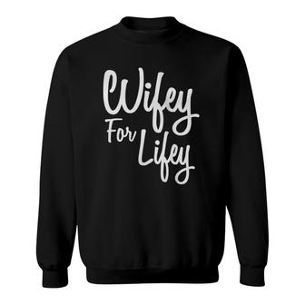 Womens Wifey For Lifey - Matching Hubby And Wifey S Tank Top Sweatshirt | Mazezy