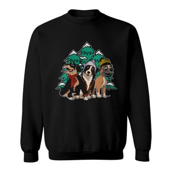 Womens Winter Dogs Boxer Bernese Mountain Rottweiler Cute Dog Sweatshirt | Mazezy