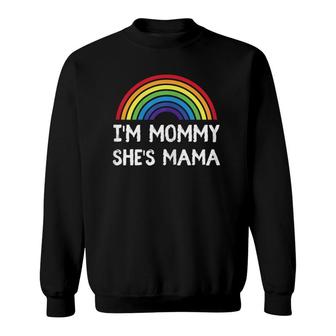 Womens Womens Lesbian 2 Moms Gay Lgbt Mothers Day Gift Matching Sweatshirt | Mazezy