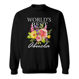 Womens World's Best Abuela Hispanic Spanish Grandma Mother's Day Sweatshirt | Mazezy