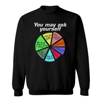 Womens You May Ask Yourself Personal Introduction Decorative Art Sweatshirt | Mazezy