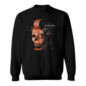 World Of Tanks Halloween Tank Gear Skull Sweatshirt | Mazezy