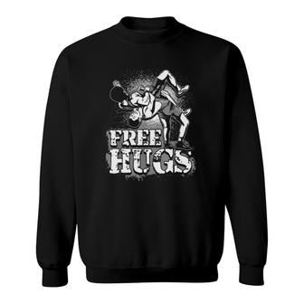 Wrestling Free Hugs Wrestling Combat Sport Sweatshirt | Mazezy