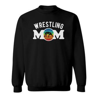 Wrestling Mom Clothing - Retro Wrestling Mom Sweatshirt | Mazezy