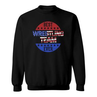 Wrestling Team Independence Day Patriotic Wrestler Usa Flag Sweatshirt | Mazezy