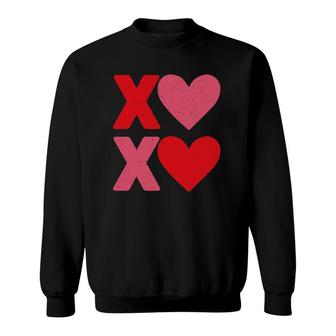 Xoxo Hearts Hugs And Kisses Funny Valentine's Day Boys Girls Boyfriend Girlfriend Sweatshirt | Mazezy