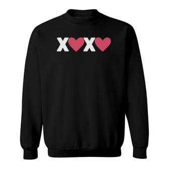 Xoxo Hearts Hugs And Kisses Funny Valentine's Day Boys Girls Sweatshirt | Mazezy UK