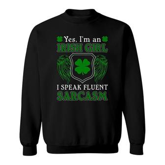 Yes I Am An Irish Girl Sweatshirt | Mazezy AU