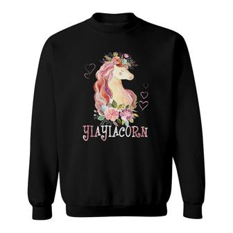 Yia Yiacorn Cute Unicorn Gifts For Mother's Day Sweatshirt | Mazezy