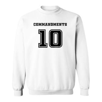 10 Commandments Christian Biblical Gift Sweatshirt | Mazezy