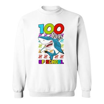 100 Days Of School Shark Lover Boys Girls 100 Days Smarter Sweatshirt | Mazezy