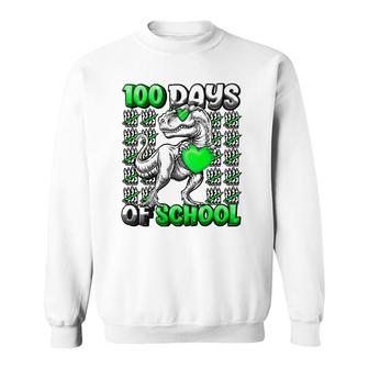 100 Days Of School Trex 100 Days Smarter 100Th Day Of School Sweatshirt | Mazezy