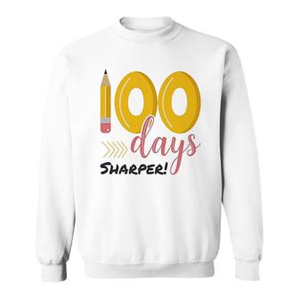 100 Days Sharper 100th Day Of School Sweatshirt | Mazezy