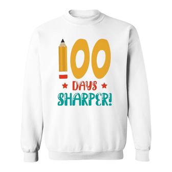100 Days Sharper Funny Student Gift 100 Days Of School Sweatshirt | Mazezy