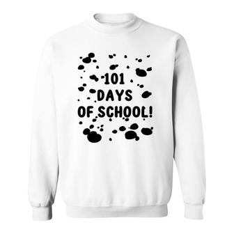 101 Days Of School Dalmatian Dog Pattern Teachers Kids Sweatshirt | Mazezy