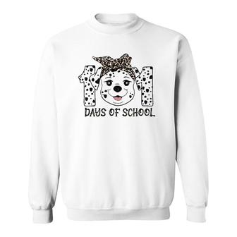 101 Days Of School Dalmation Puppy Girls Sweatshirt | Mazezy