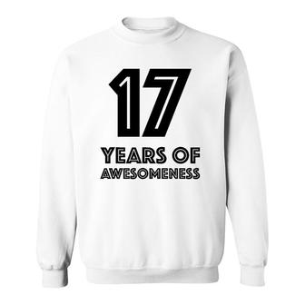 17Th Birthday Gift Age 17 Seventeen Years Old Boy Girl Sweatshirt | Mazezy