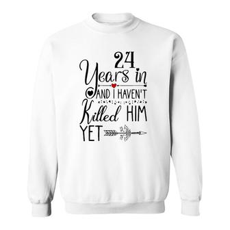 24Th Wedding Anniversary Gift For Her 24 Years Of Marriage Sweatshirt | Mazezy