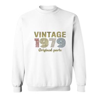 42nd Birthday Gift Retro Birthday Vintage 1979 Original Parts Sweatshirt - Thegiftio UK