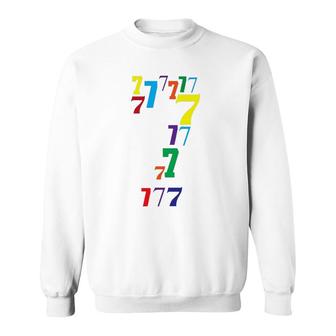 7 Years Old Birthday - 7Th B-Day Number 7 Ver2 Sweatshirt | Mazezy