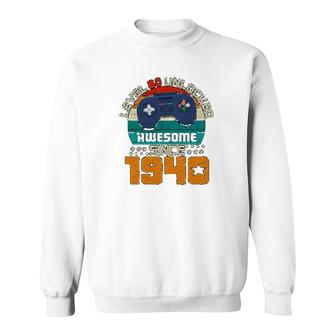 80 Unlocked Awesome Since 1940 Sweatshirt | Mazezy