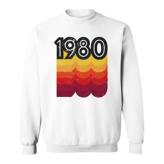 80S Style Retro 42Nd Birthday Vintage 1980 Ver2 Sweatshirt | Mazezy
