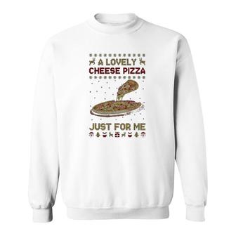 A Lovely Cheese Pizza Alone Funny Kevin Xmas Home Sweatshirt - Thegiftio UK