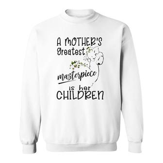A Mother's Greatest Masterpiece Is Her Children Elephant Version Sweatshirt | Mazezy