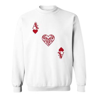 Ace Of Hearts Costume - Funny Halloween Gift Sweatshirt | Mazezy