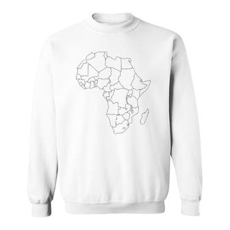 African Continentmen Women Map Of Africa Pride Sweatshirt | Mazezy