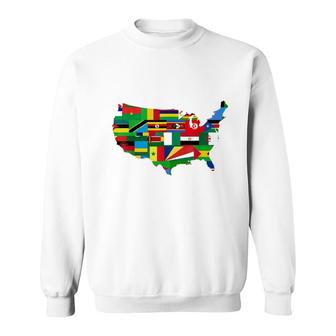 African Flags Black History Sweatshirt | Mazezy