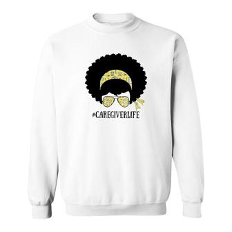 Afro Woman Caregiver Sweatshirt | Mazezy