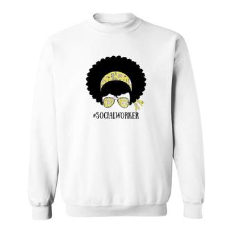 Afro Woman Social Worker Sweatshirt | Mazezy