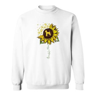 Airedale Mom Sunflower Airedale Terrier Gifts Dog Mom Mama Sweatshirt | Mazezy