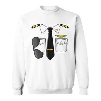 Airplane Airline Pilot Costume Sweatshirt | Mazezy CA