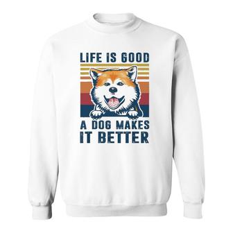 Akita Dog Gifts Funny Akita Dog Dad Mom Men Women Sweatshirt | Mazezy