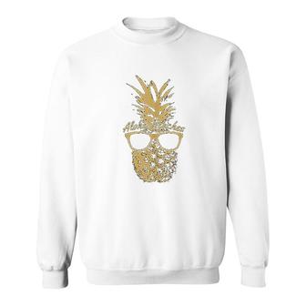 Aloha Beaches Funny Pineapple Summer Hawaiian Gift Sweatshirt | Mazezy