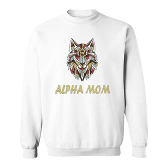 Alpha Mom Mother's Day Wolf Leader Sweatshirt | Mazezy