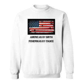American Flag Fishing Vintage Grunge Style Sweatshirt | Mazezy