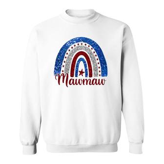 American Mawmaw Rainbow American Flag Patriotic 4Th Of July Sweatshirt | Mazezy