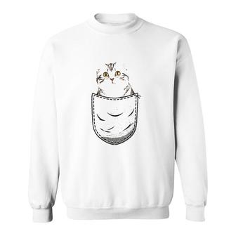 American Shorthair Cat Chest Pocket For Cat Owner Sweatshirt | Mazezy